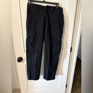 VfEmage Black Cargo Pants Relaxed Fit
